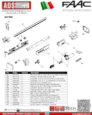 prevDESPIECE PARTES DE REEMPLAZO OPERADOR PARA PUERTAS CORREDIZAS A1000 MARCA FAAC MOD.A1000, ADS Puertas y Portones Automaticos S.A. de C.V.